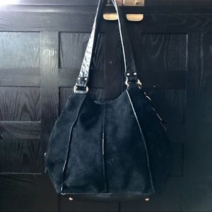 Black 100% Leather Tiganelli Shoulder Bag